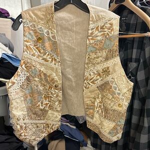 Patchwork Beige Vest